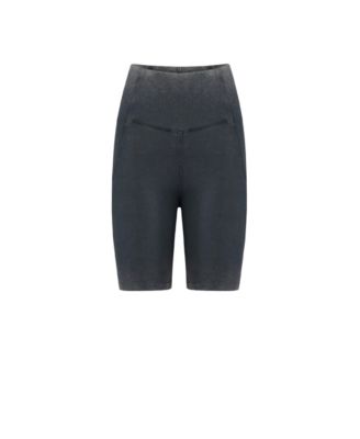 Women's Cotton Acid Wash Biker Leggings