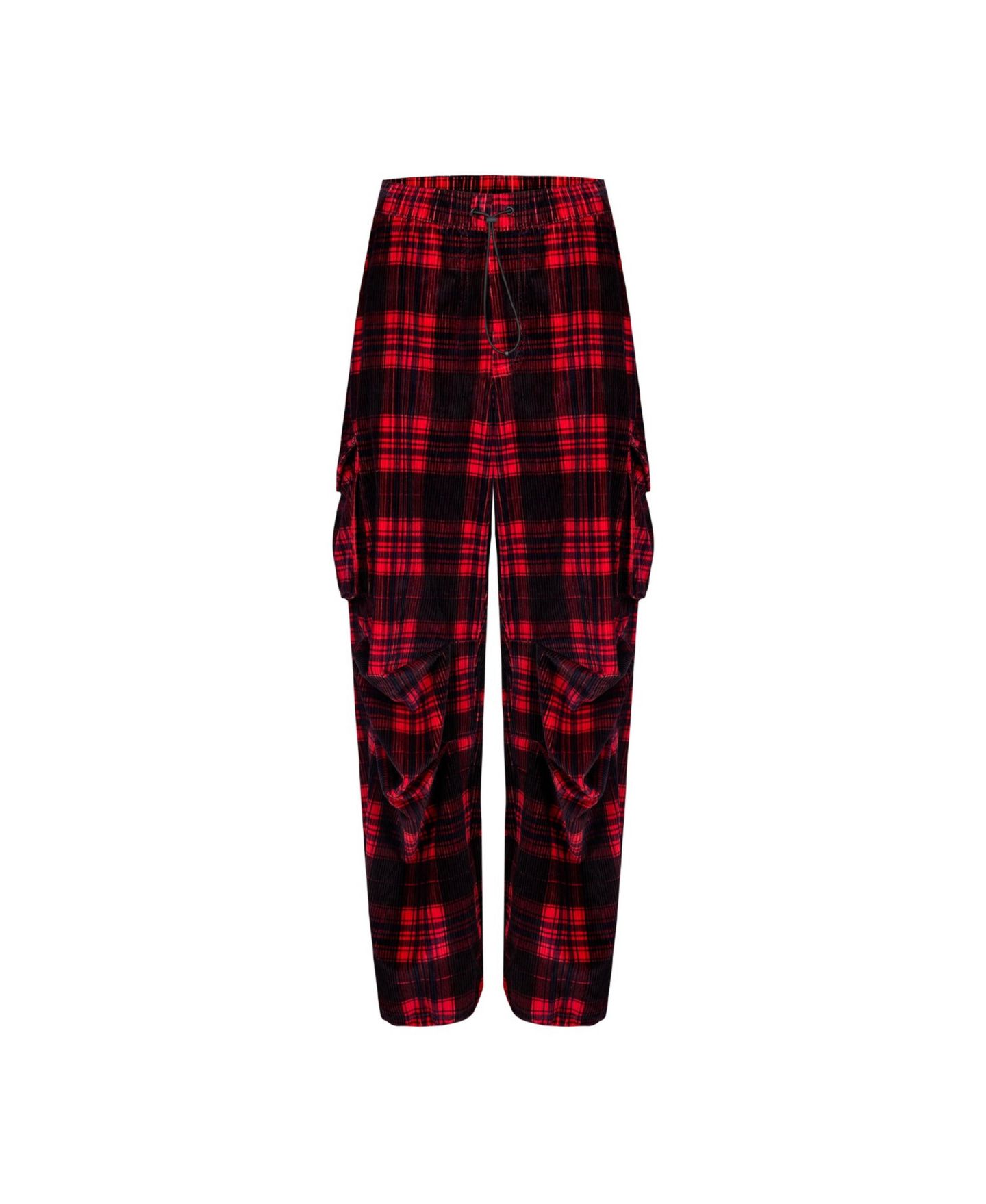 Женские брюки PCFG Cotton Plaid Cargo, цвет: Красный — фото 5