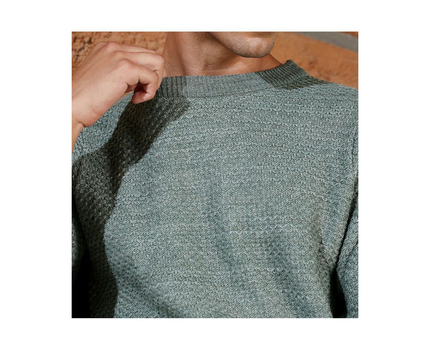 Men's Geo-Jacquard Knit Pullover Sweater