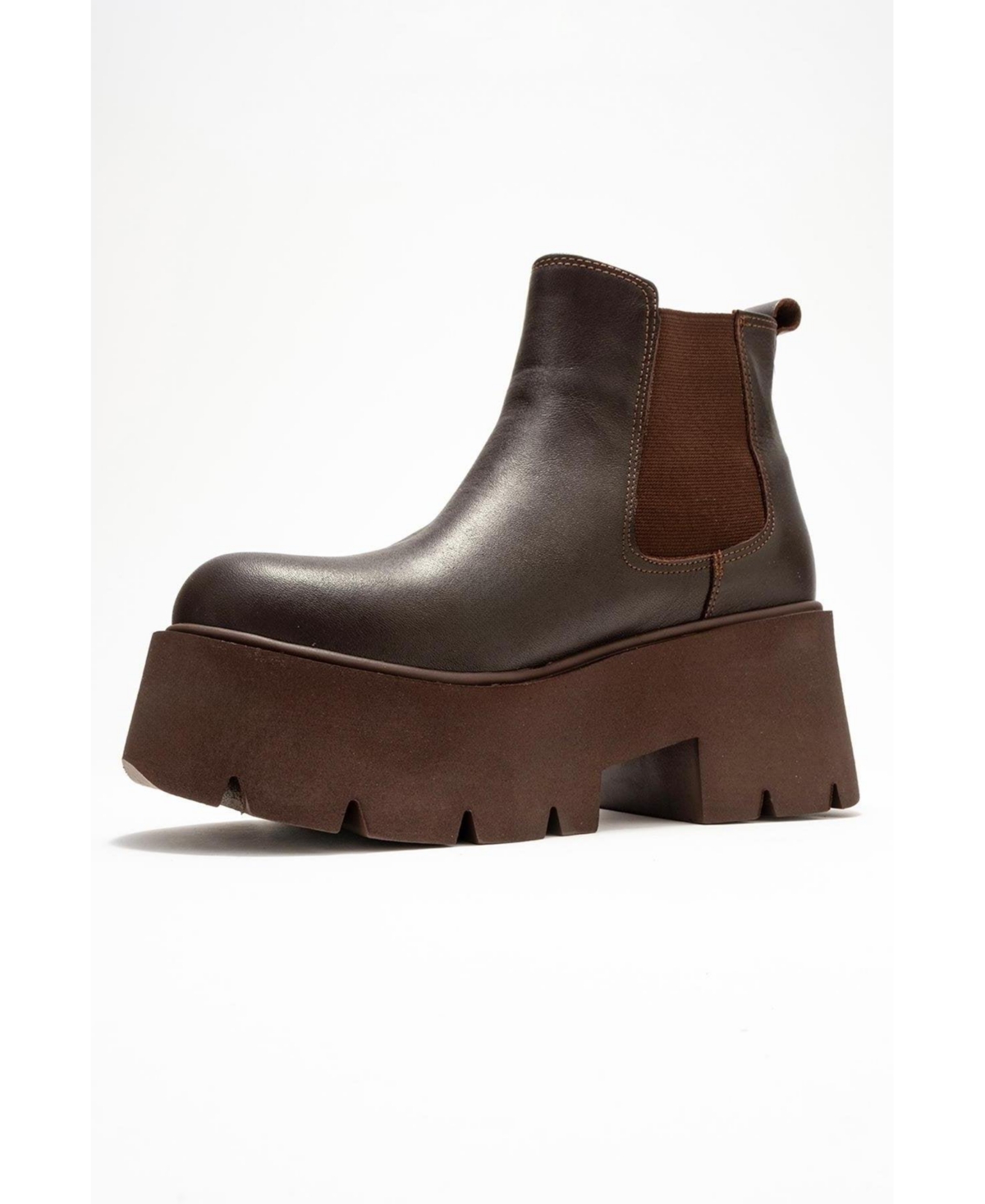 Forever & Always Shoes Clen Leather Platform Chelsea Boot