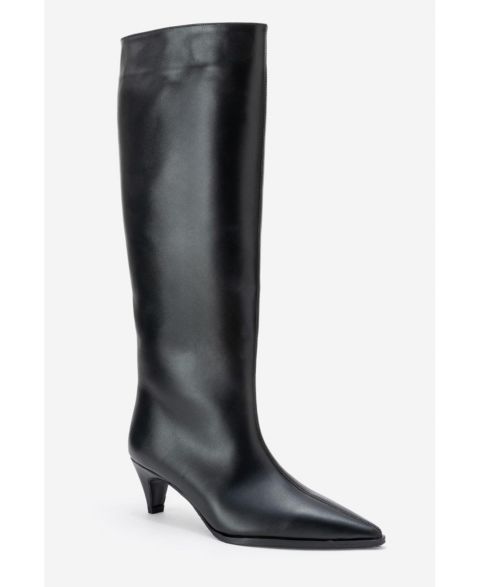 Женские ботинки Forever & Always Shoes Siora Leather Knee High Boot, цвет: Чёрный кожаный