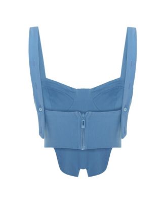 Women's Cotton Woven Corset Top