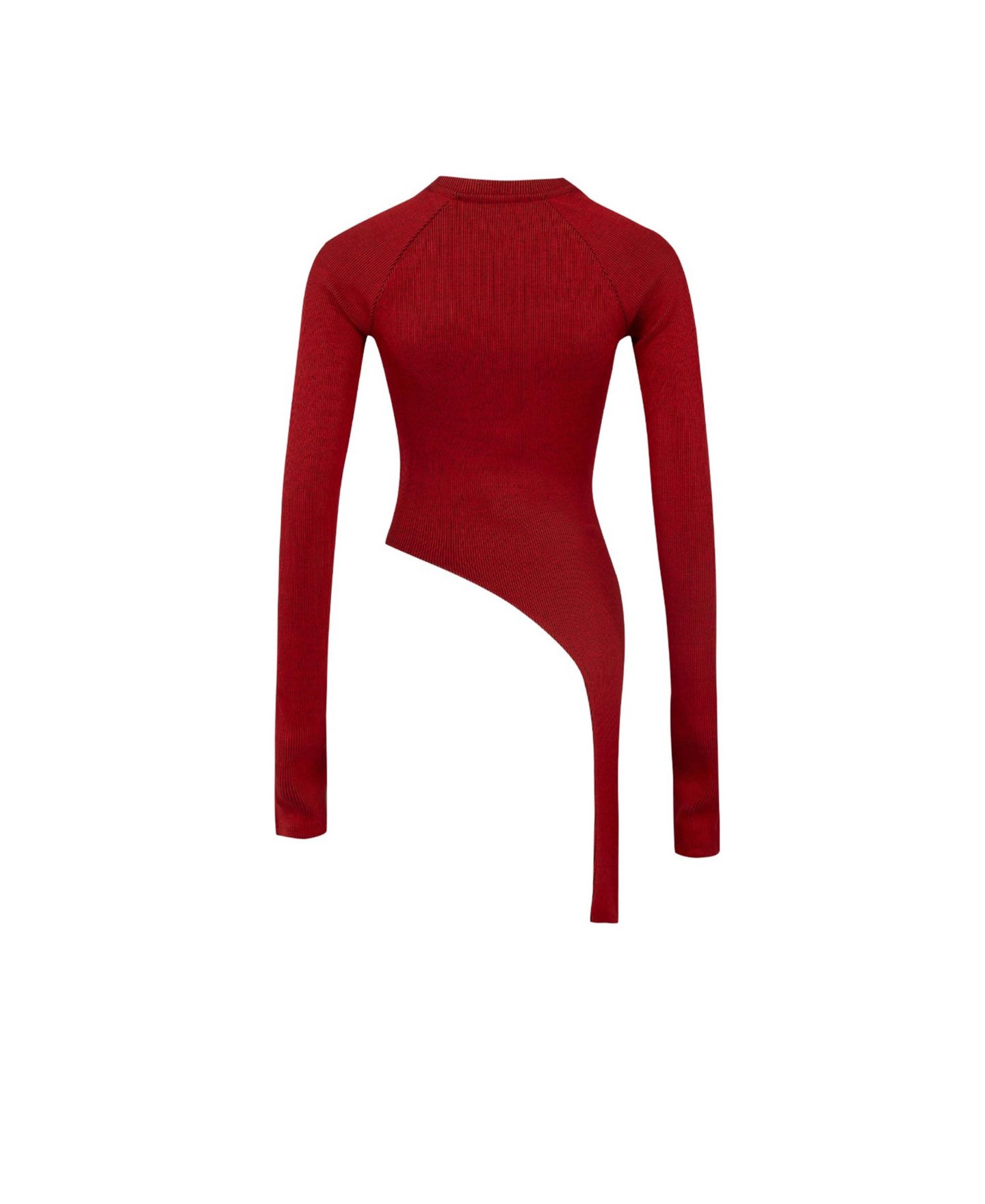 Женский топ PCFG Your itch 2 Tones Rib Long Sleeve, цвет: Красный — фото 4