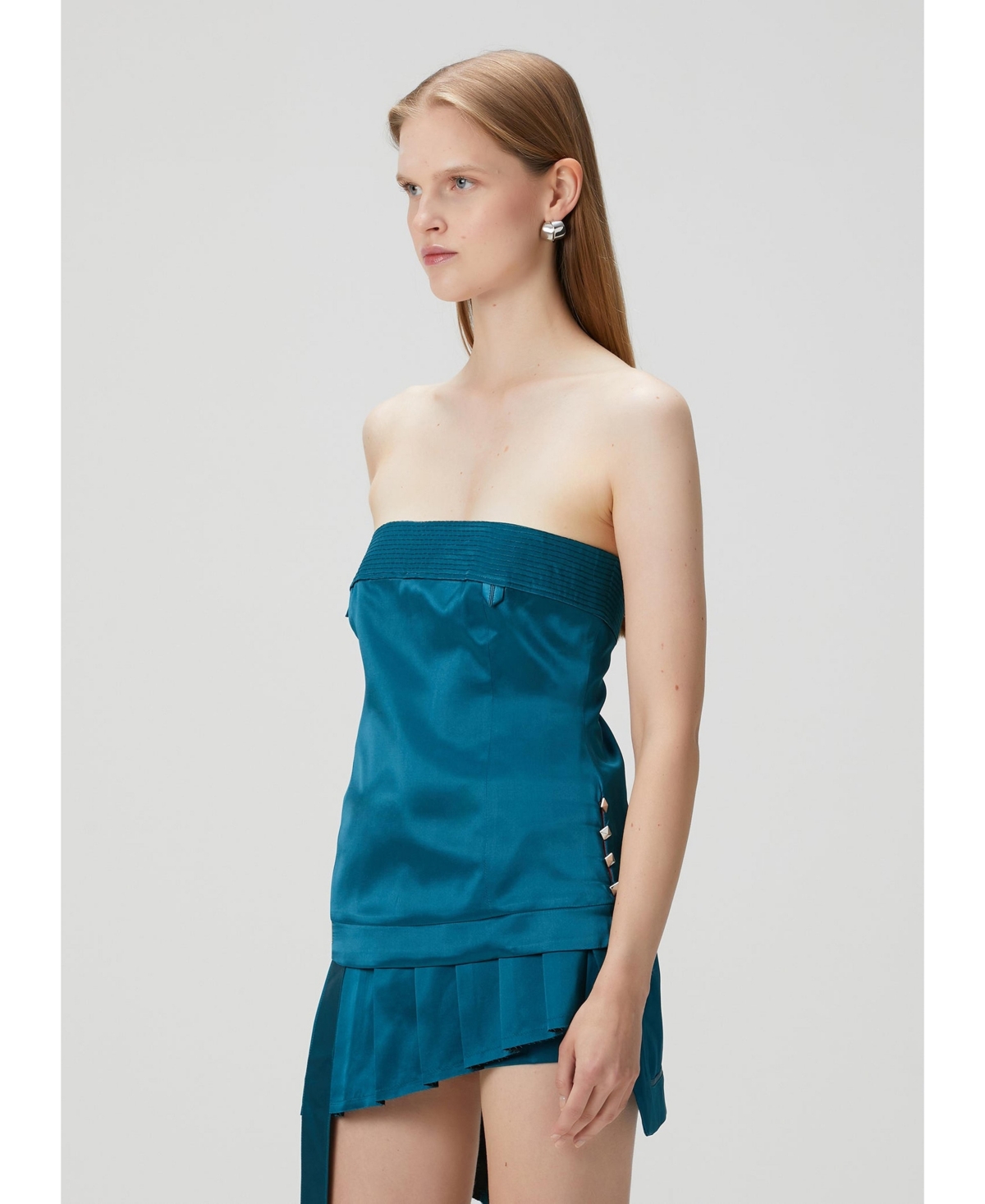 Pcfg Women's Pure Silk Strapless Top