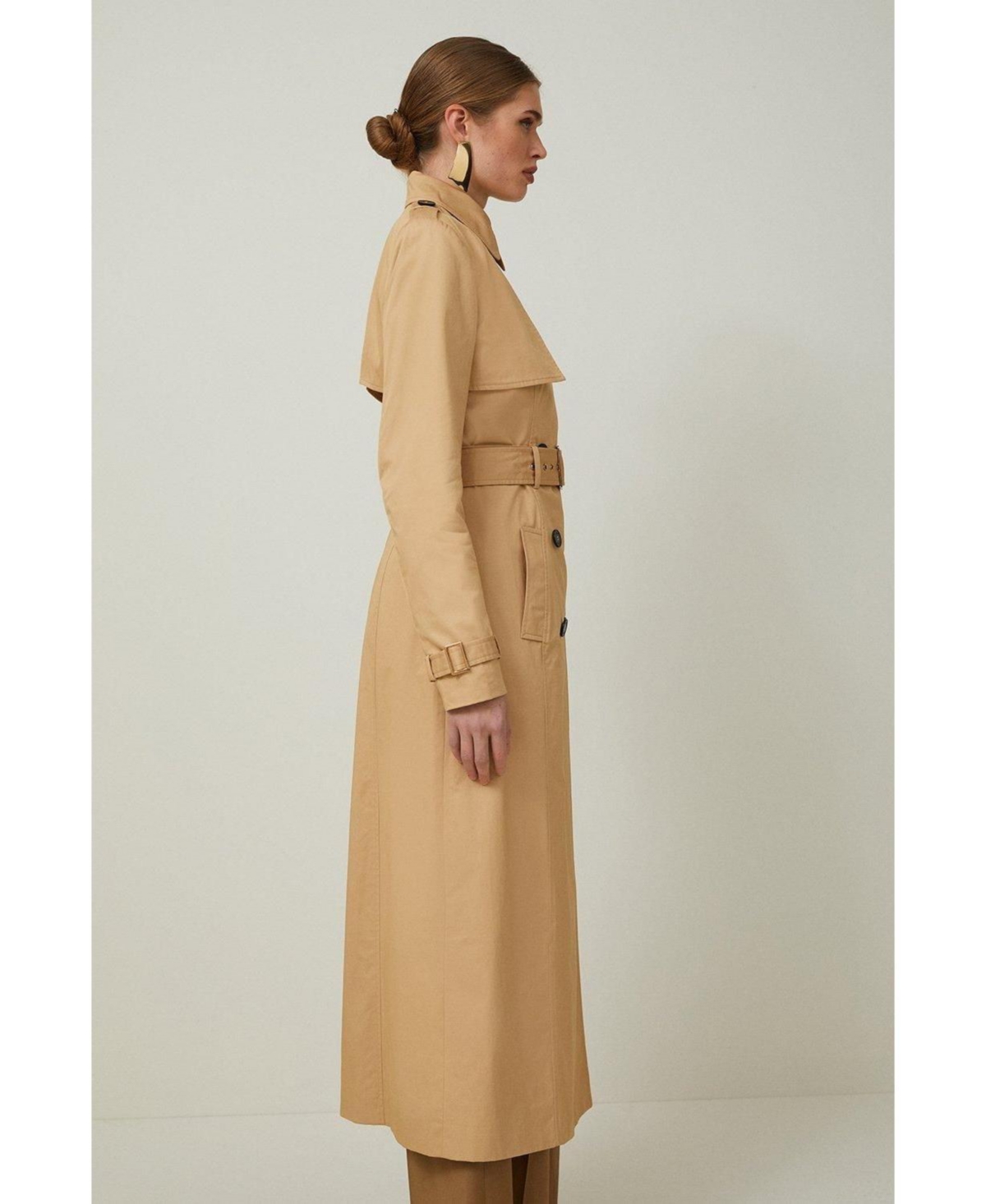 Karen Millen Women's Tailored Classic Belted Trench Coat