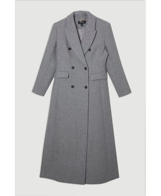 Women's Wool Double Breasted Tailored Maxi Coat