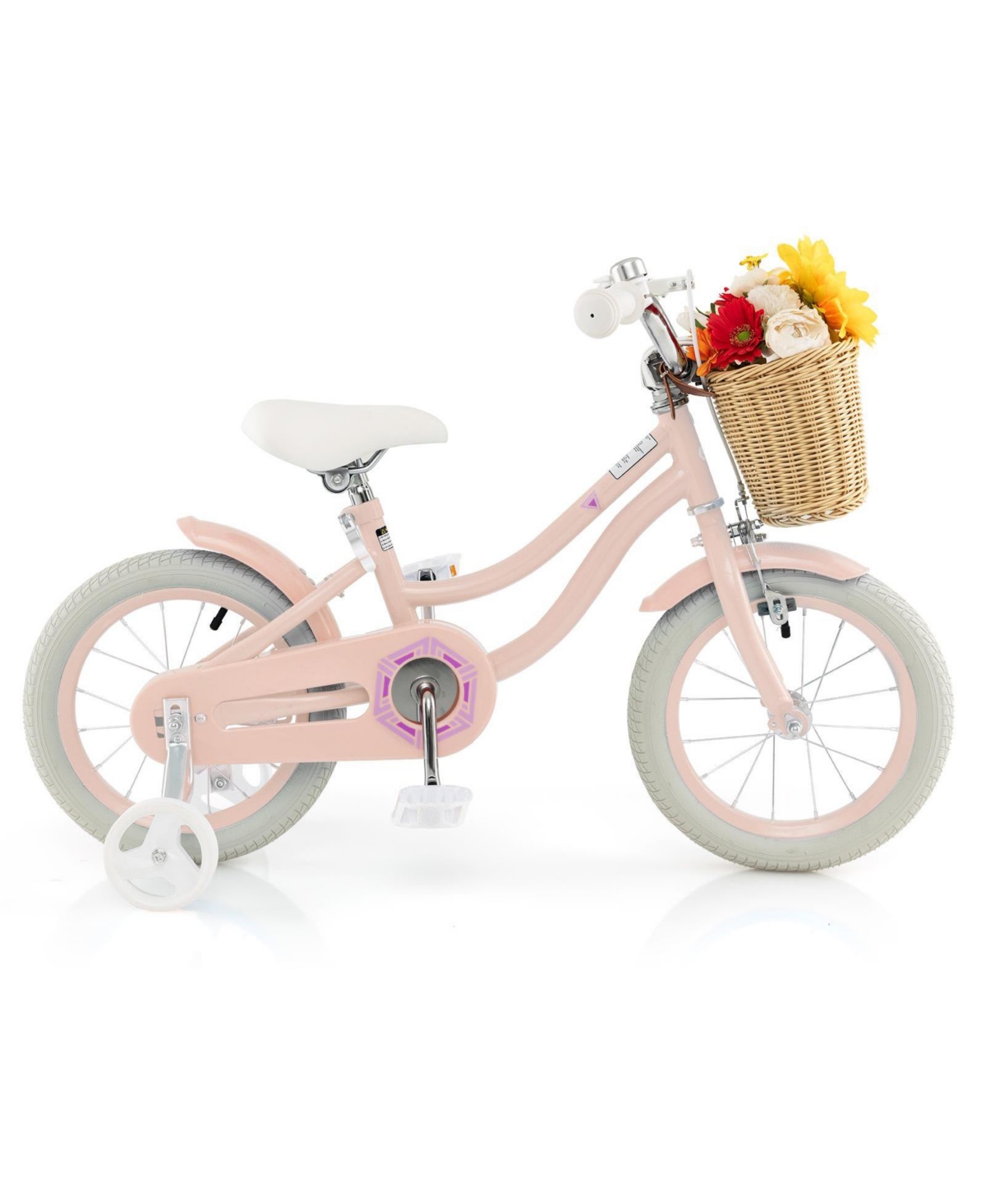 SUGIFT14-Inch Kids Bike with Training Wheels and Adjustable Handlebar Seat