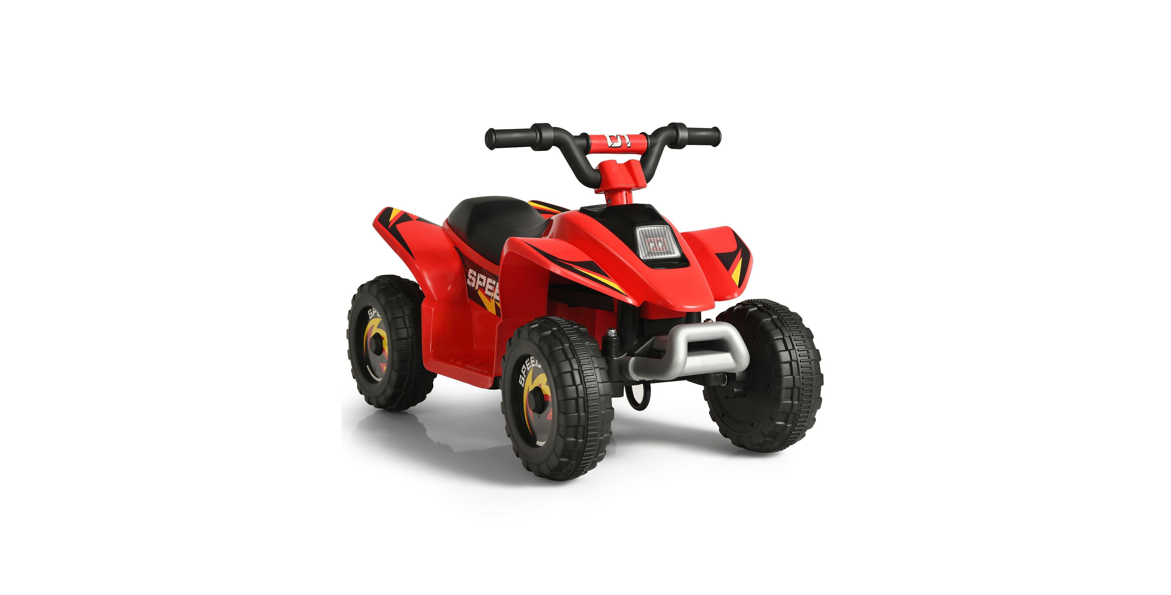 Sugift 6V Kids Electric Ride On Atv with Four Wear-Resistant Wheels, 44 lb Capacity, Ages 18-36 Months
