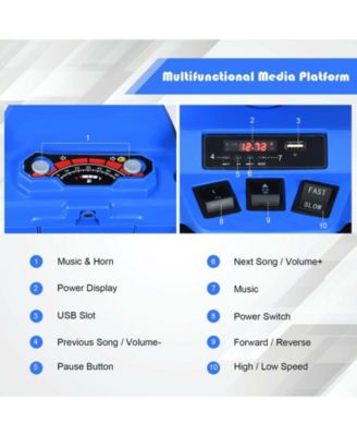 12V Kids Ride on ATV with LED Lights and Treaded Tires and LED lights