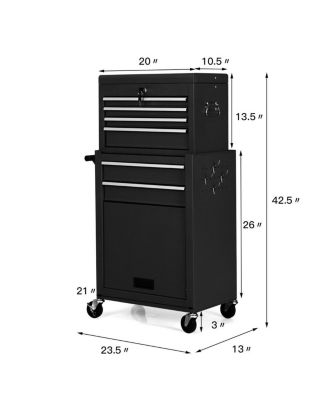 Rolling Cabinet Storage Chest Box Garage Toolbox