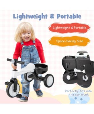 Toddler Convertible Trike with 86° Limited Steering Angle and Carbon Steel Frame
