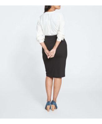 Plus Size Danube Ponte Skirt