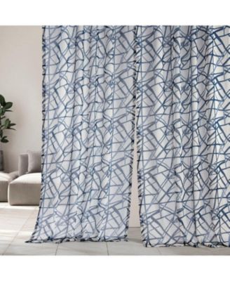Abstract Printed Sheer Curtain