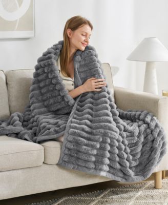 Ultra Plush Raschel Mink Blanket, Queen/King