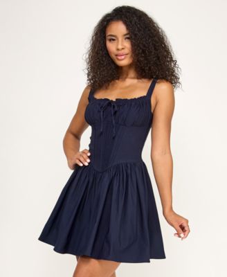 Women's Square Neck Short Dress