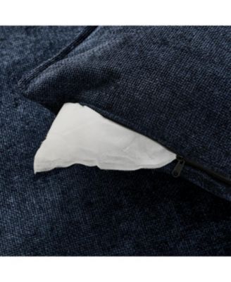 Comfy Cloud 4-Seat Chenille Sofa Sleeper with Ottomans & Pillows (Blue)