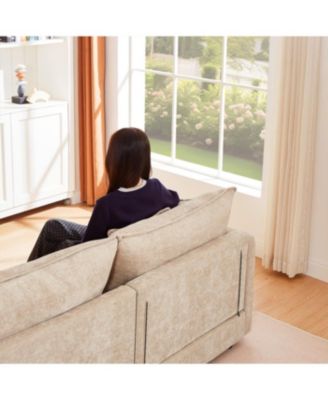 Streamdale Modular Sectional Sofa, 102 Inch L Shaped Couch Set, 3-Seater Comfy Cloud Couch with Ottoman