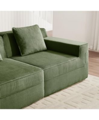 Modular 2 Seat Loveseat Boneless Sofa, Cloud Sectional Couch with Deep Seat