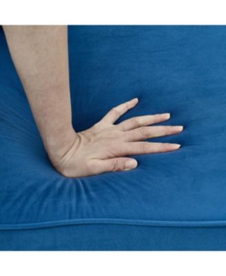 Streamdale 3+3 Seater Blue Velvet Chesterfield Sofa with Roll Armrest & Nailhead