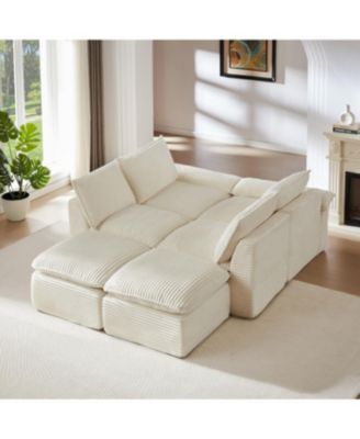 Modern corduroy cloud sofa, freely combined, comfortable sitting experience