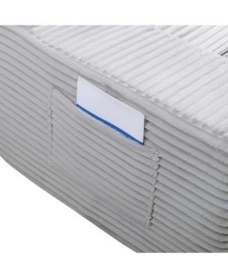 Corduroy Cloud Double Sofa, 2-in-1 Convertible Sofa Bed, Grey