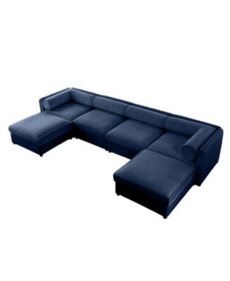 Modular Sectional Sofa with Storage, Extra Large U Shaped Couch, Blue