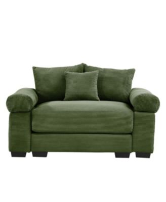 Streamdale Oversized Cloud Modular Sectional Couch, Premium Soft Corduroy, Green