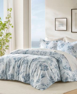 Botanical Floral 3-Pc. Duvet Cover Set, Full/Queen