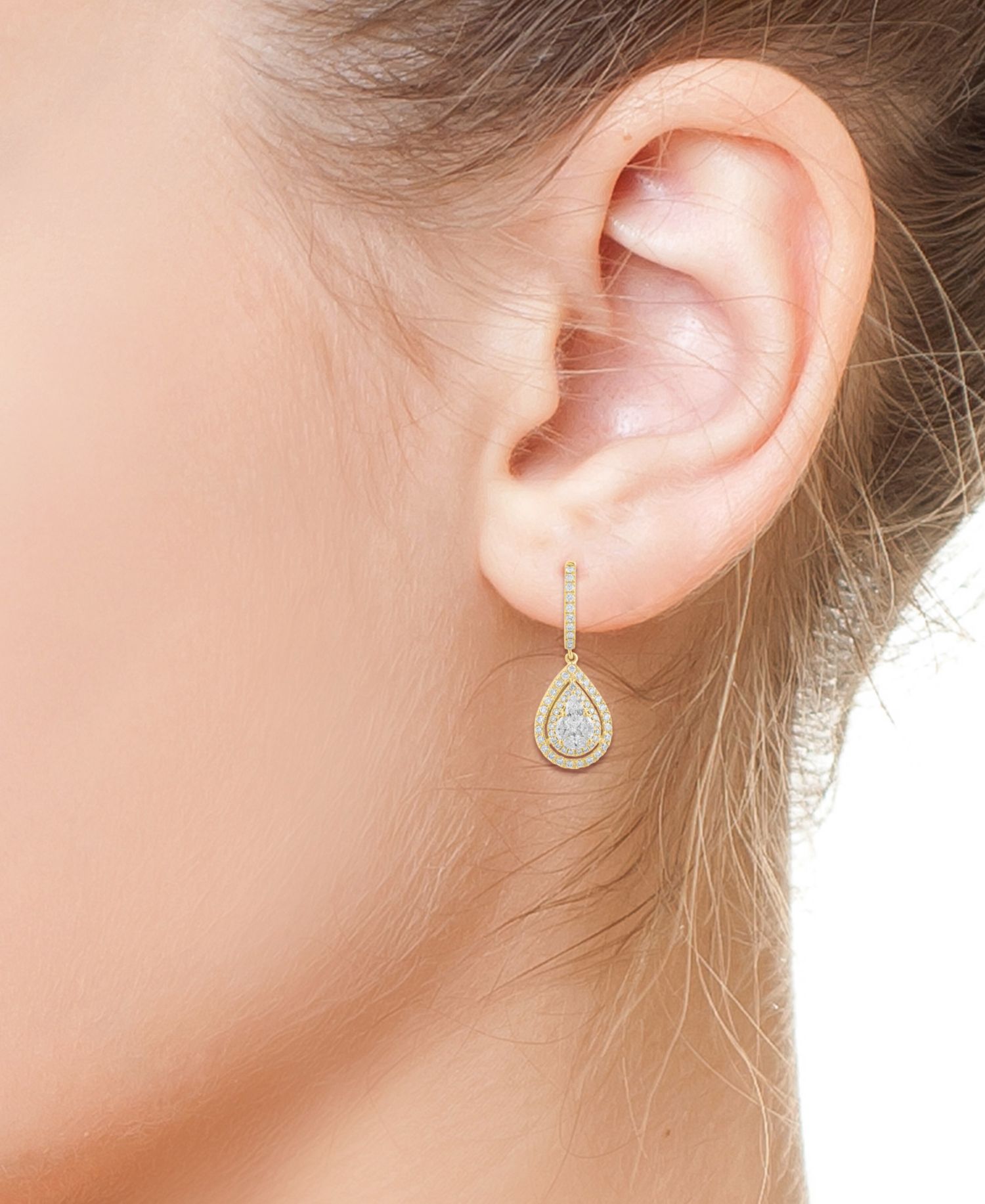 Diamond Drop Earrings (1-1/8 ct. t.w.) in 14k Yellow Gold