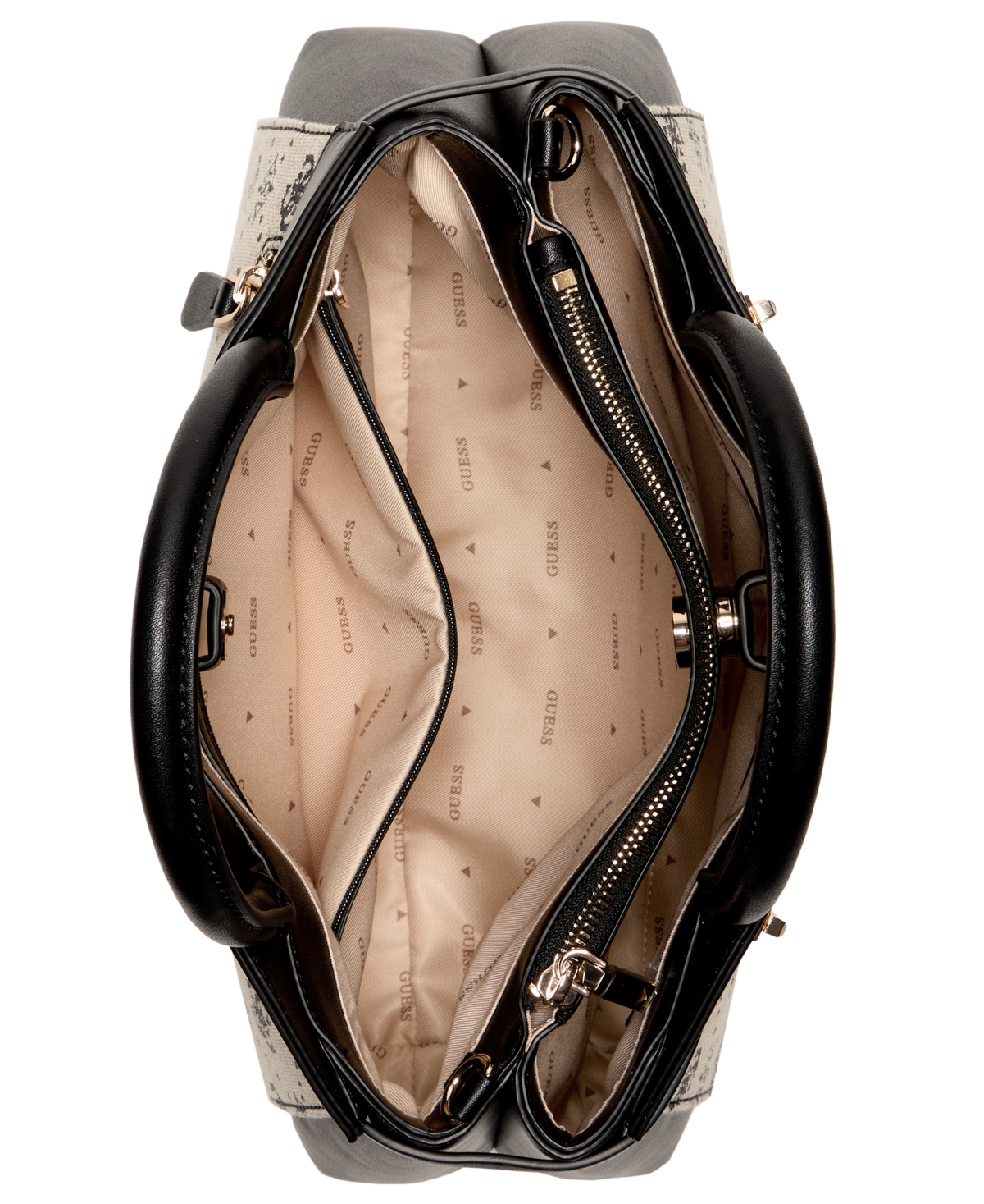 Guess Melinda Logo Medium Tri Comp Satchel Bag