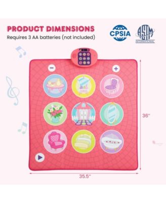 Kids Dance Mat Game Toy With Music Keyboard Sounds And Adjustable Volume