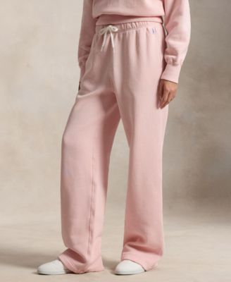 Women's Drawstring Fleece Wide-Leg Sweatpant