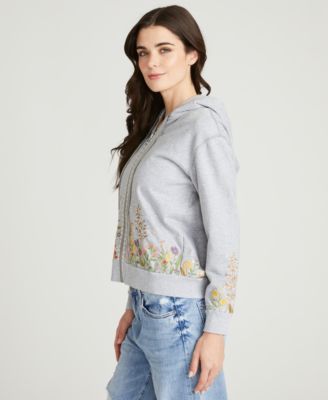 Women's Hallie Floral Fields Printed Zip Sweatshirt