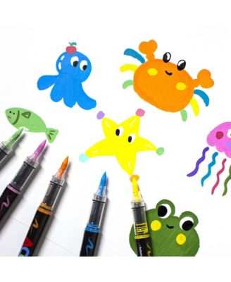 12 Colors Direct Liquid Acrylic Markers, Student Hand-Painted Art Markers for Rocks, Eggs, Wood, Rock, Canvas, Plastic, Glass, Ceramic