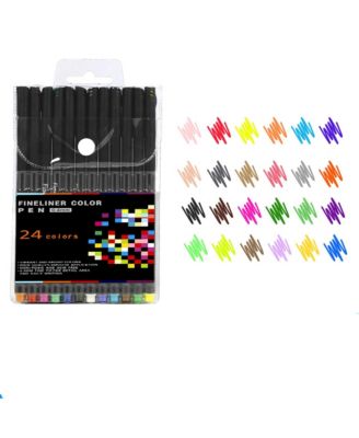 24 Pcs Colouring Pens, Fineliner Pens for Painting, Sketching, Doodling, Drafting and Art Projects