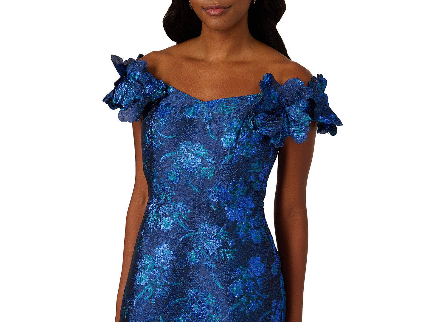 Women's Floral Off-The-Shoulder Gown