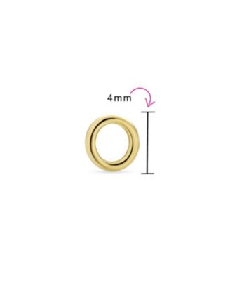 ABC Tiny 14K Gold Alphabet Letter Initial 1 Stud Earring Piercing Screw-Back