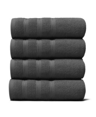 Luxury Soft & Absorbent 100% Ring Spun Cotton Hand Towels for Bathroom, Shower, Spa - 4 Piece Hand Towel Set