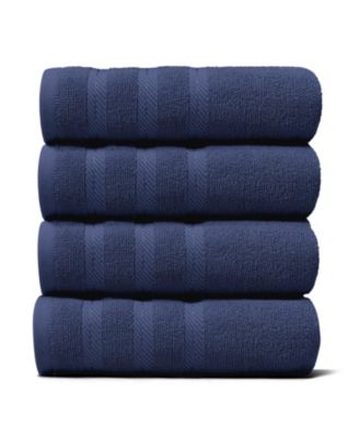 Luxury Soft & Absorbent 100% Ring Spun Cotton Hand Towels for Bathroom, Shower, Spa - 4 Piece Hand Towel Set