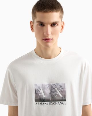 Men's Short Sleeve Crewneck Palm Tree Logo Graphic T-Shirt