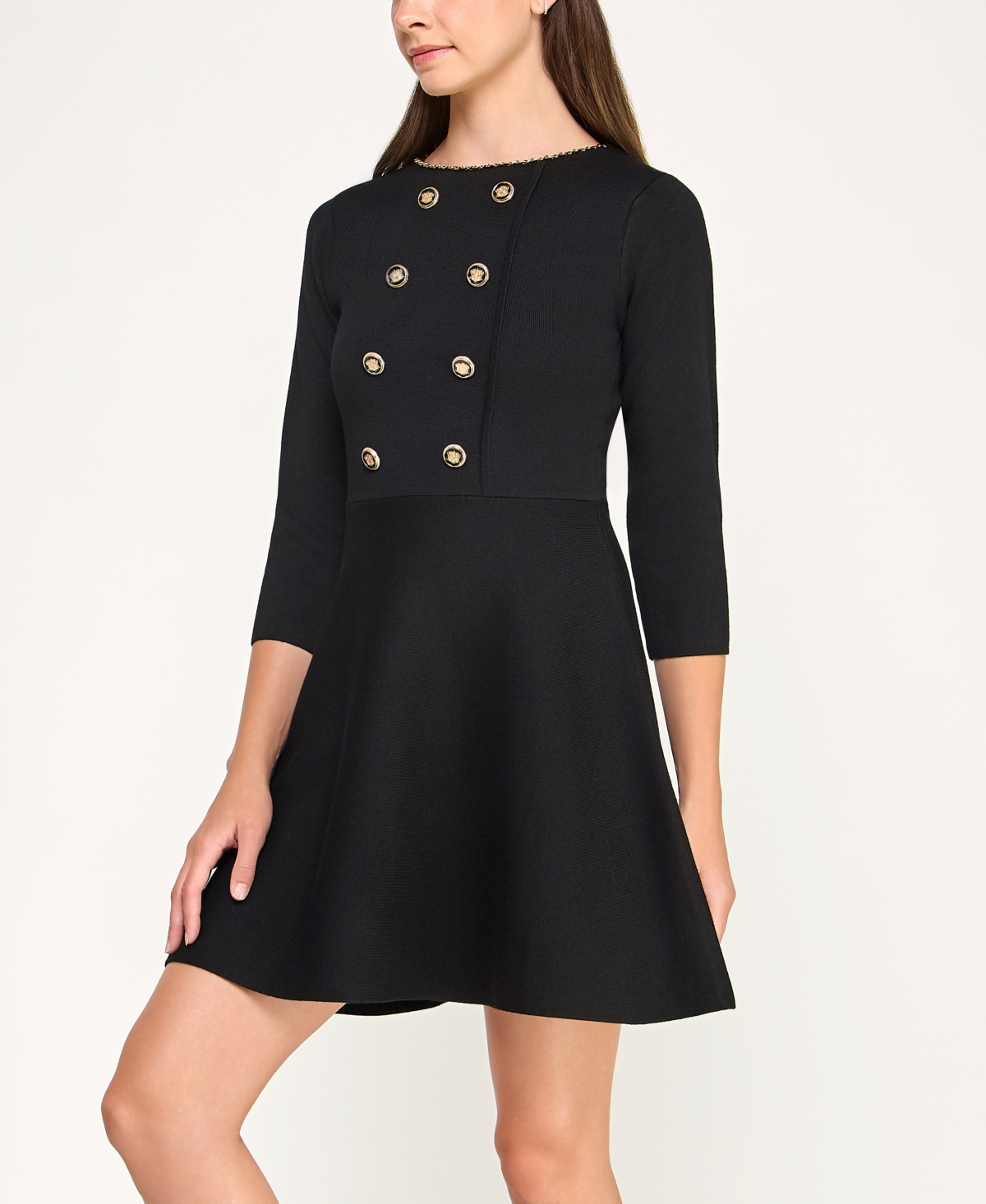 Bcx Juniors' 3/4-Sleeve Crewneck Sweater Dress