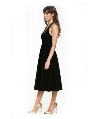 Womens Justine Halter Neck Midi Dress