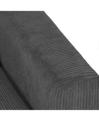 128" Corduroy Modular U-Shaped Sectional Couch and Chaise With USB/Type-C Ports and Side Pockets