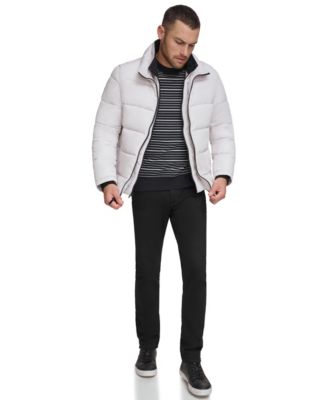Men's Puffer With Set In Bib Detail, Created for Macy's
