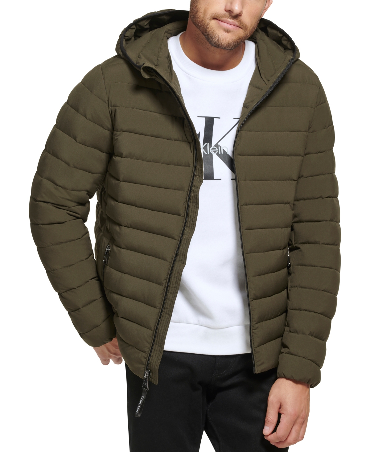 Calvin Klein Men's Hooded & Quilted Packable Jacket