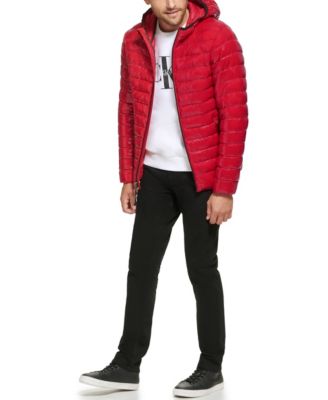 Men's Hooded & Quilted Packable Jacket