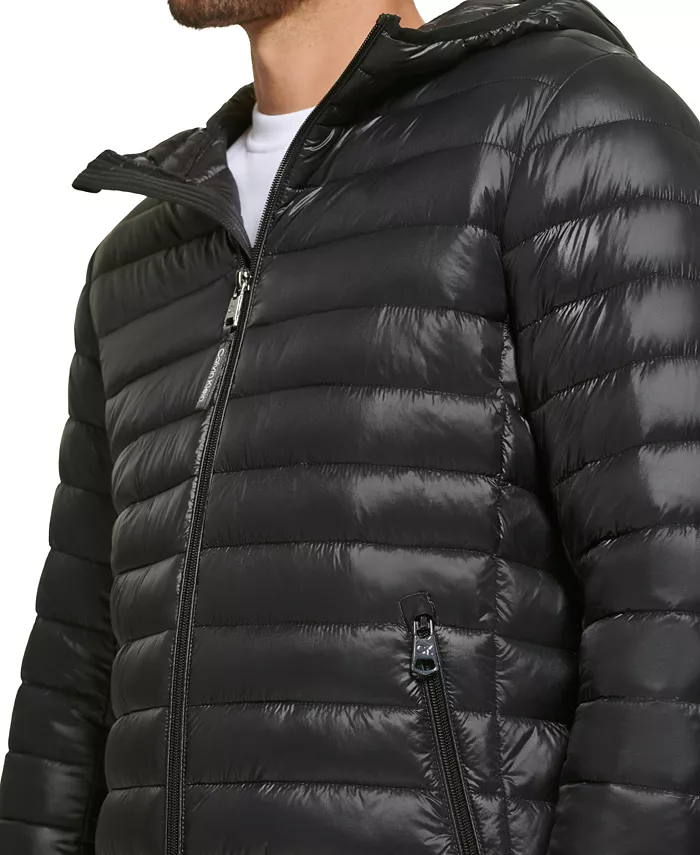 Men's Hooded & Quilted Packable Jacket - thumbnail 9