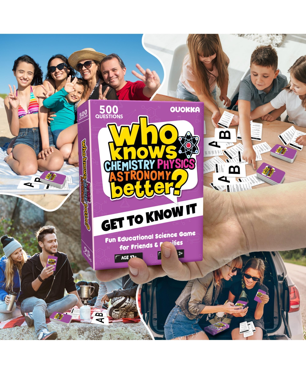 Quokka Educational Card Game for Kids Age 12+ - Who Knows Culture and Literature Better? 500+ Questions