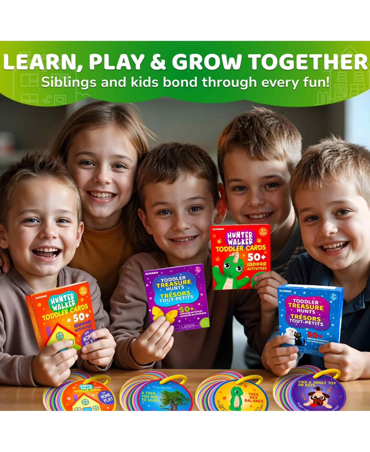 Quokka Scavenger Hunt Game for Toddlers 3-5 – 50 Toddler Activities Indoor Cards Set