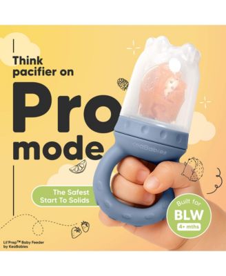 2-Pack Prep Baby Food Feeder, BPA-Free Silicone Baby Fruit Feeder for Teething, 6-12 Months BLW Feeding Essentials